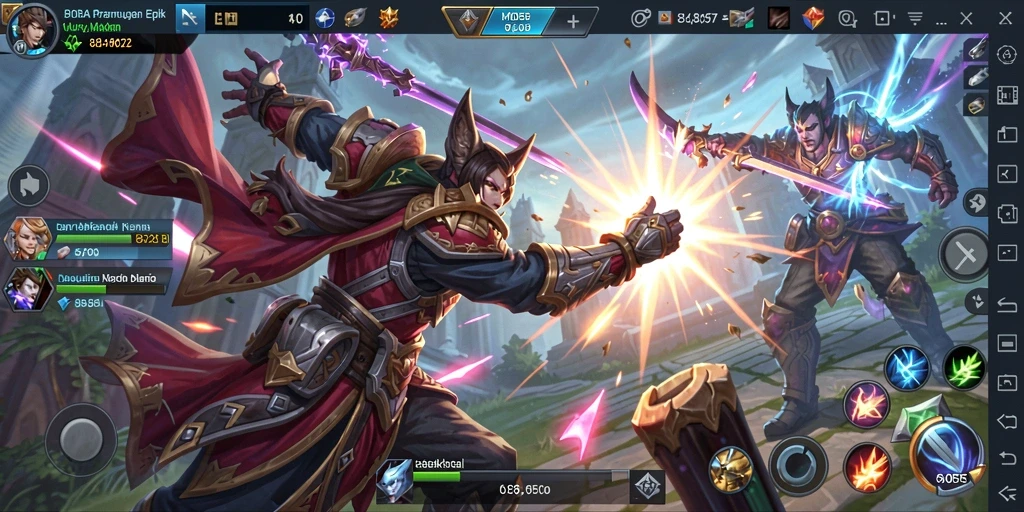 Tampilan gameplay seru dari 8055 dengan karakter menarik.