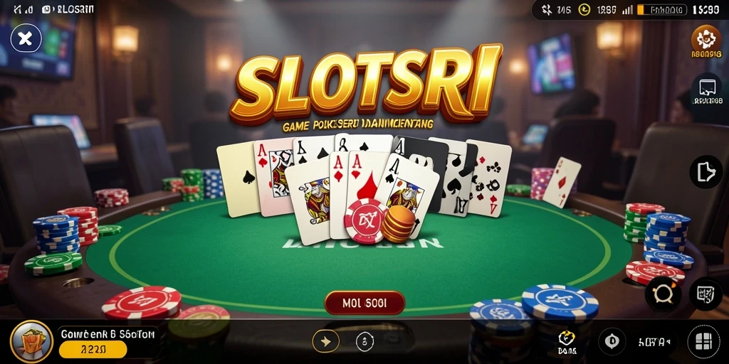 Tampilan gameplay Poker yang menarik dan mendebarkan.