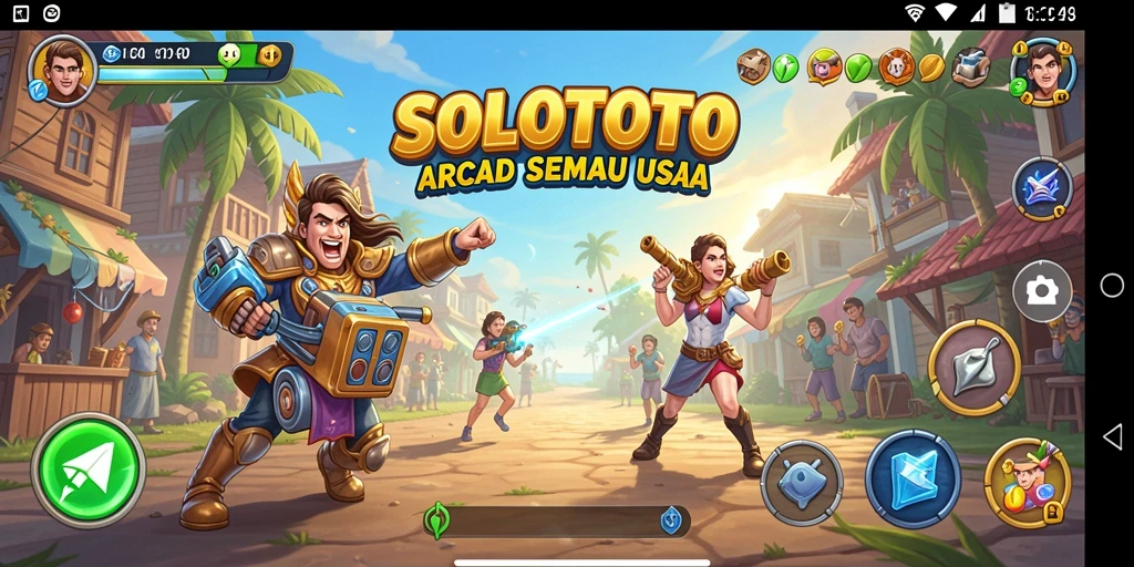 Tampilan gameplay SOLOTOTO yang menarik dan penuh warna.