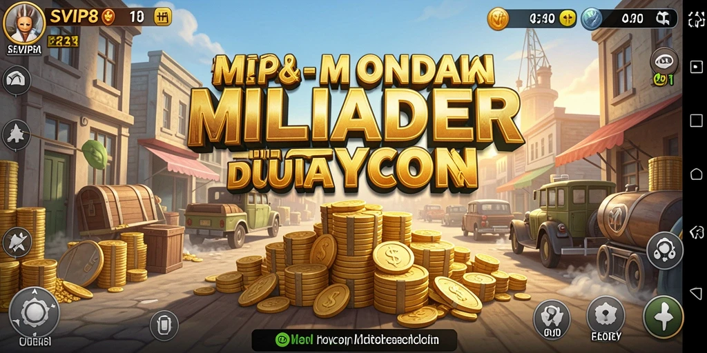 Screenshot gameplay SVIP8 menampilkan aksi bisnis yang dinamis.