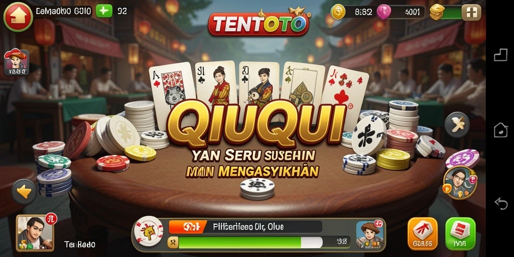 Tangkapan layar gameplay TENTOTO yang menarik dengan aksi QiuQiu.